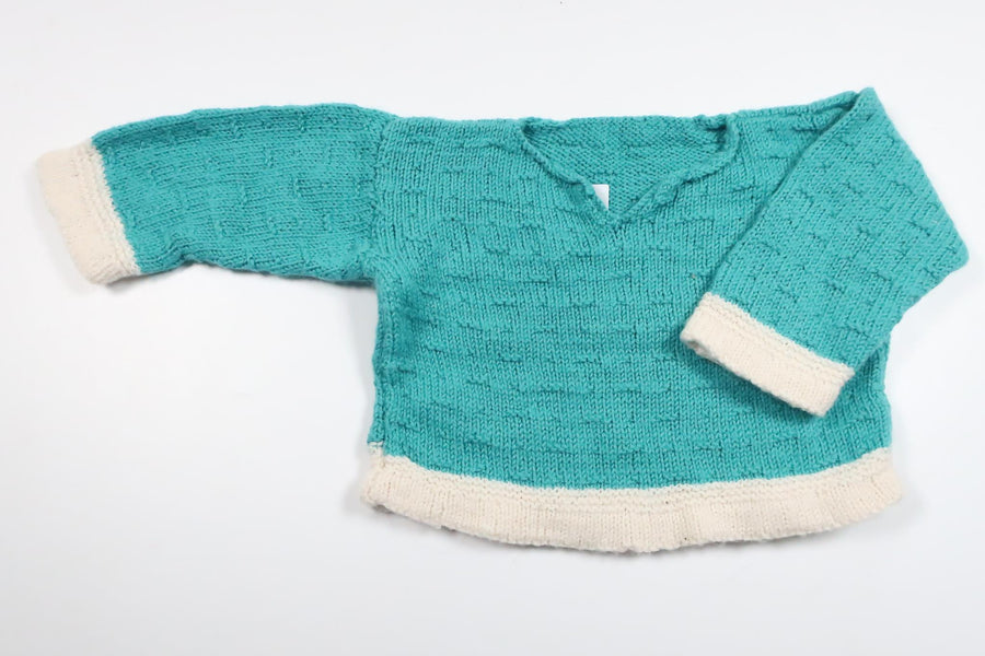 Hand-knitted sweater from Unknown - Size 68/74 - Blue