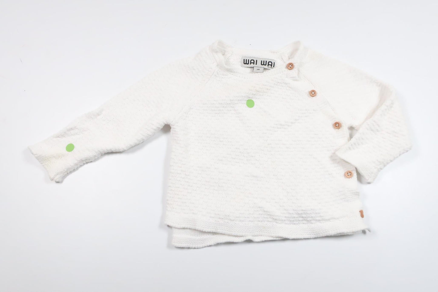 Knitted sweater from Wai Wai - Size 74 - White