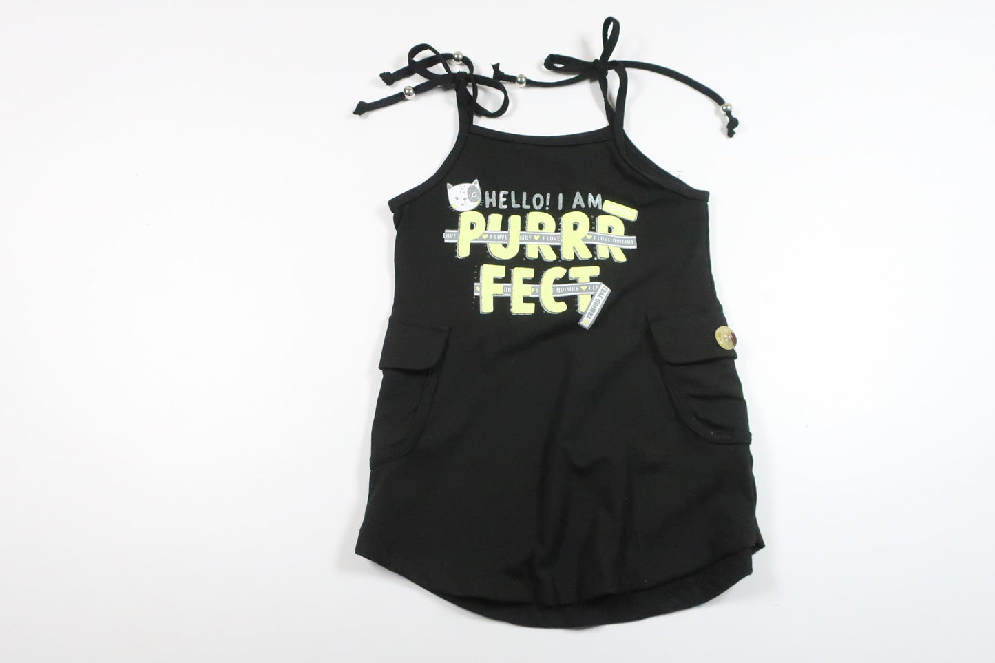 Dress with adjustable shoulder straps from Unknown - Size 98 - Black