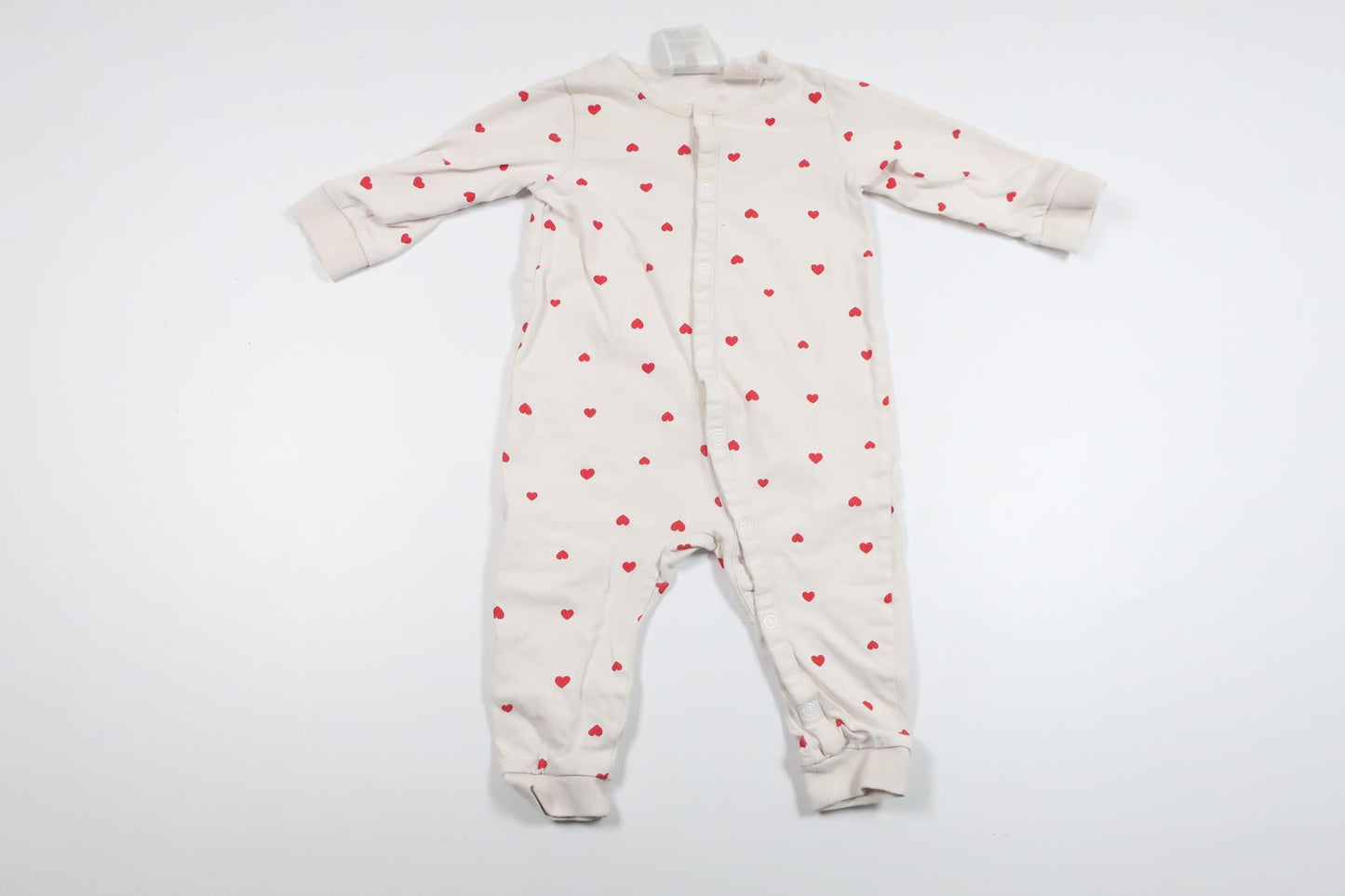 Pyjamas with hearts from H&M - Size 68/74 - White