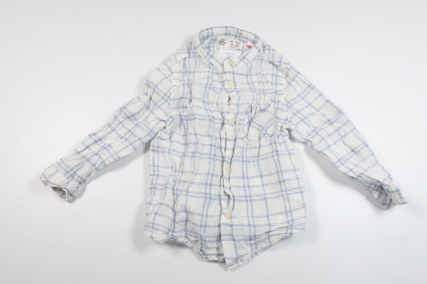 Shirt in 100% linen from Zara - Size 86 - White