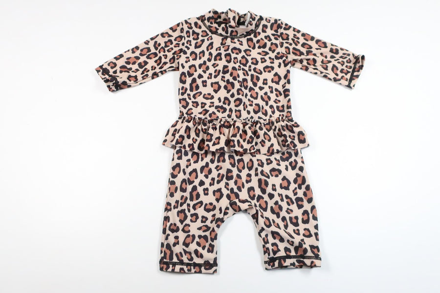 UV suit - Leopard print from Kappahl - Size 74/80 - Beige