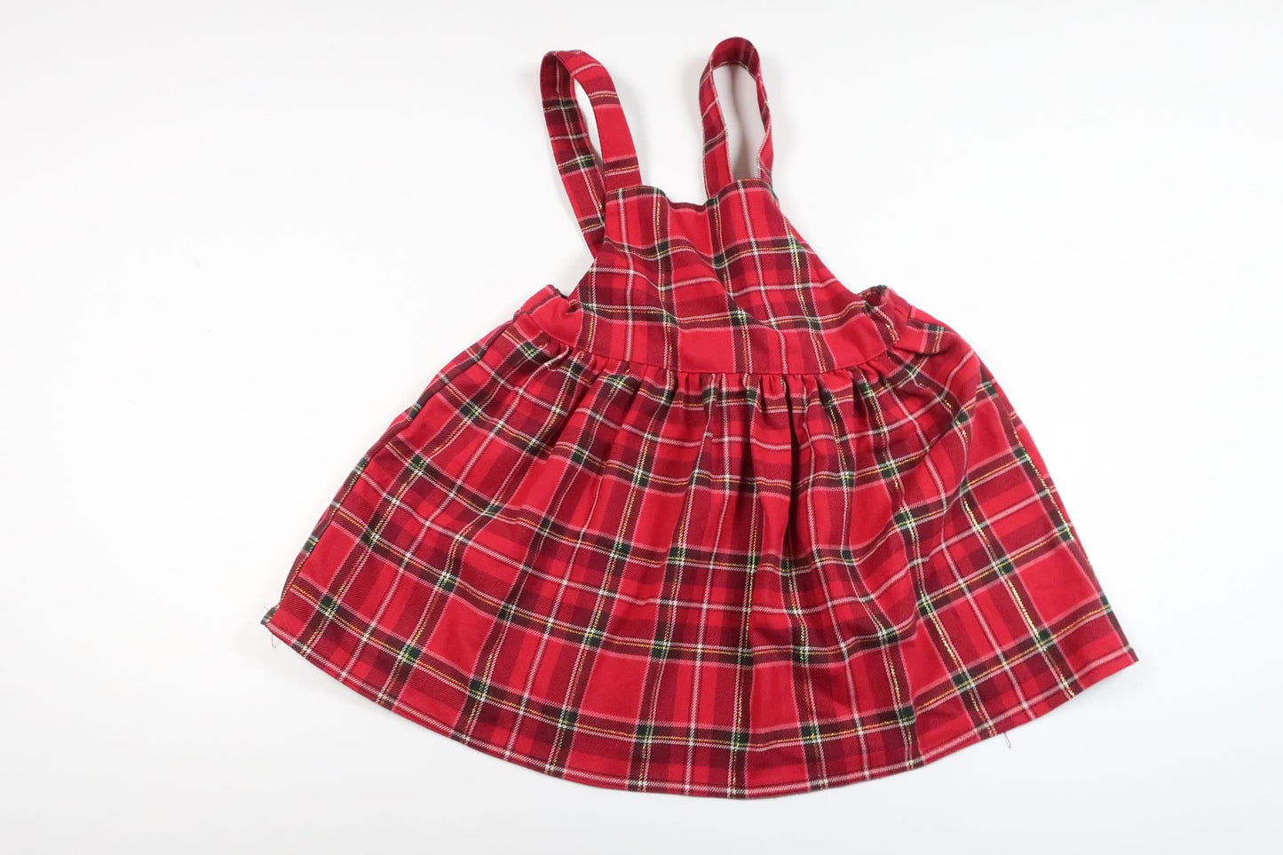 Checked suspender dress from H&M - Size 98 - Red