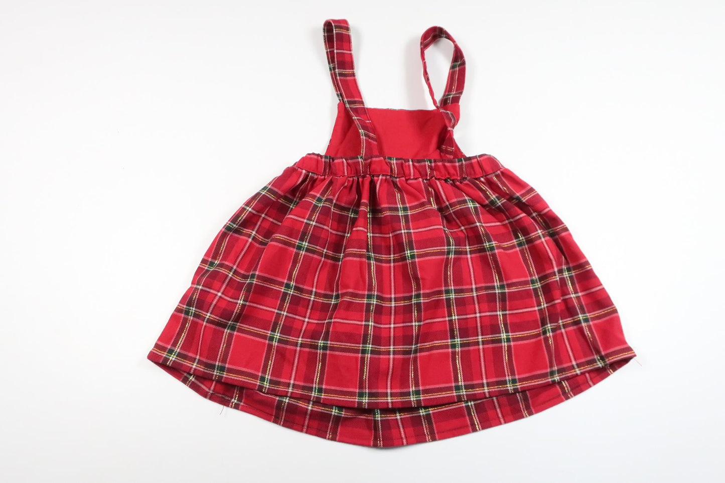 Checked suspender dress from H&M - Size 98 - Red