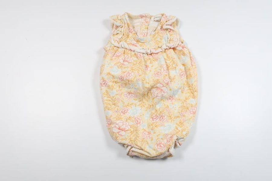 Floral bodysuit from Newbie - Size 74 - Yellow