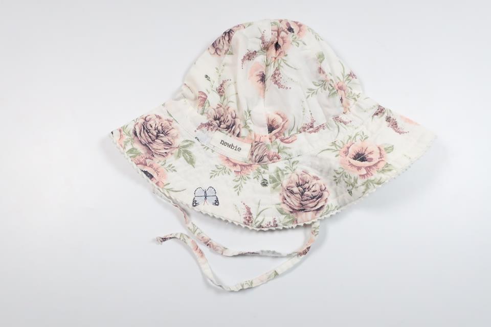Floral sun hat from Newbie - Size 44/46 - White
