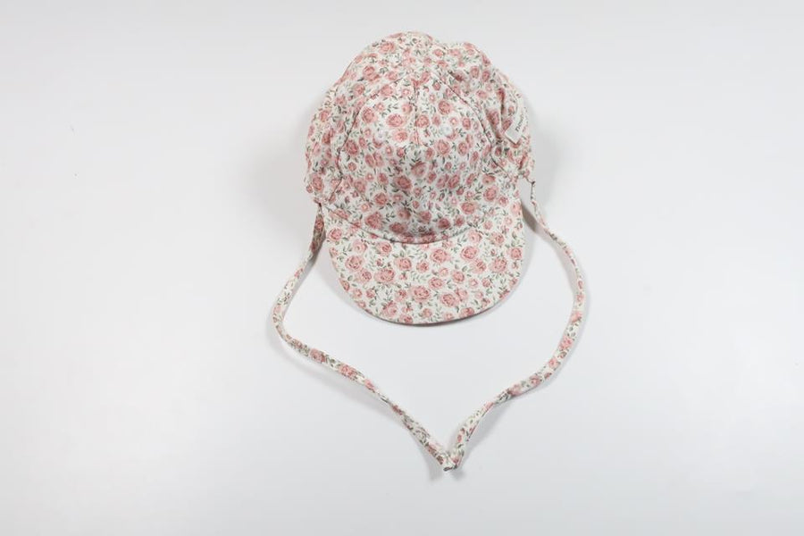 Floral cap with back protection from Newbie - Size 44/46 - Pink