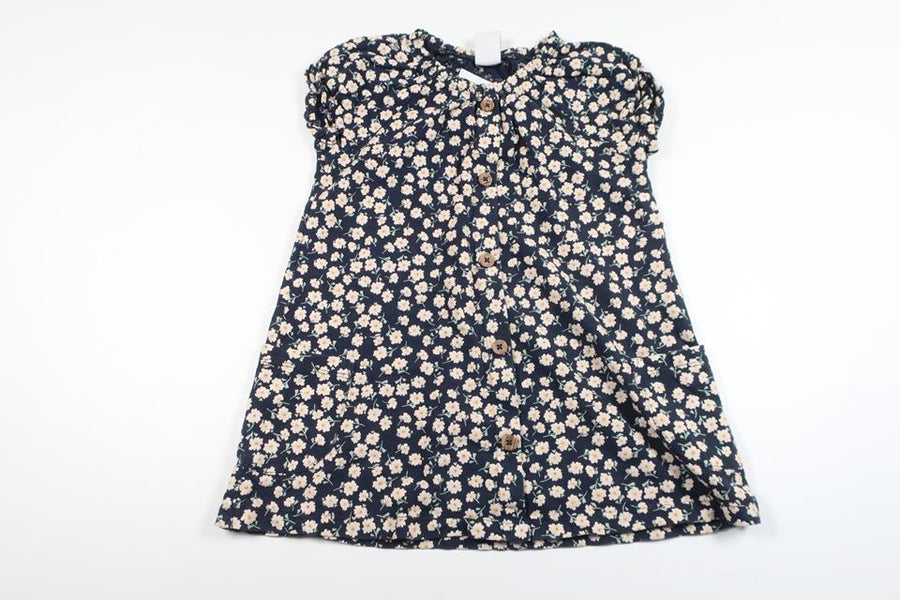 Floral dress from Lindex - Size 98 - Navy blue