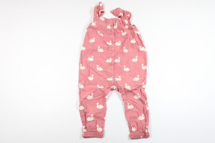 Jumpsuit with swans from H&M - Size 86 - Pink
