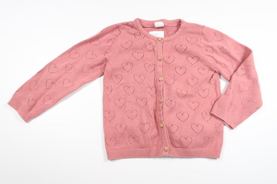 Knitted cardigan with hearts from H&M - Size 92 - Pink