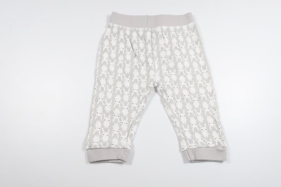 Pants with rabbits from Unknown - Size 68/74 - Grey