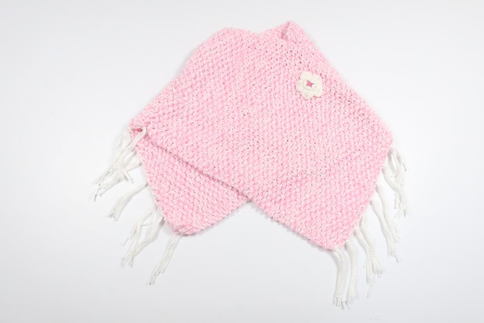 Hand-knitted poncho from Unknown - Size 74/80 - Pink