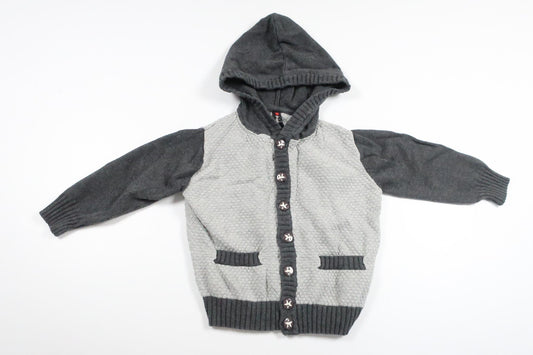 Knitted hoodie from PompdeLux - Size 80 - Grey