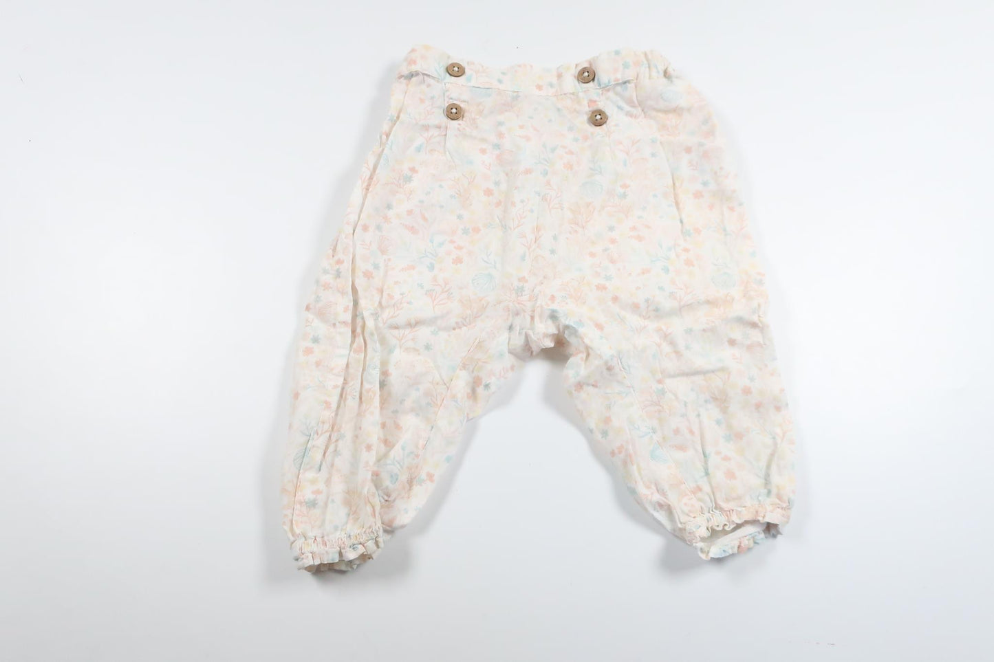 Floral pants from Newbie - Size 68 - White