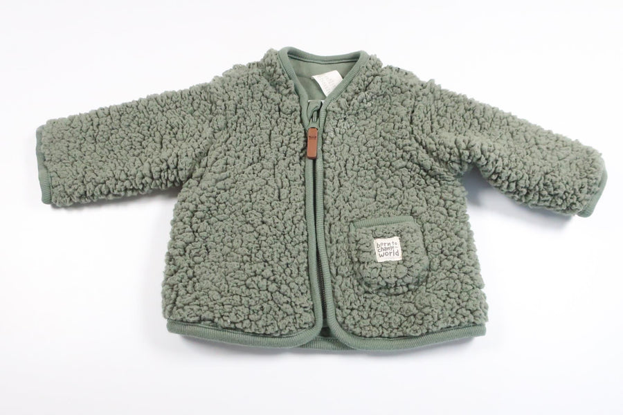Jacket in pile from H&M - Size 56 - Green