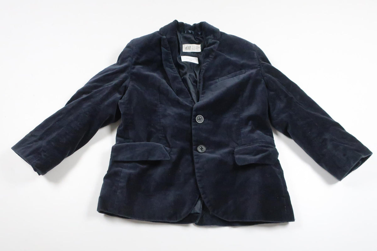 Velour blazer from H&M - Size 104 - Navy blue