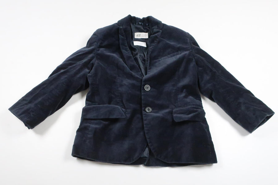 Velour blazer from H&M - Size 104 - Navy blue