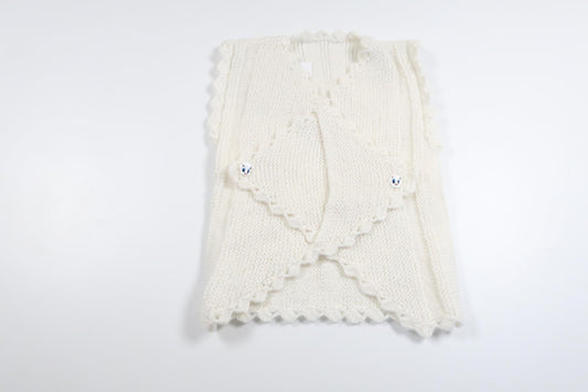 Hand-knitted sweater from Unknown - Size 92/98 - White
