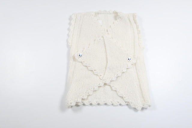 Hand-knitted sweater from Unknown - Size 92/98 - White