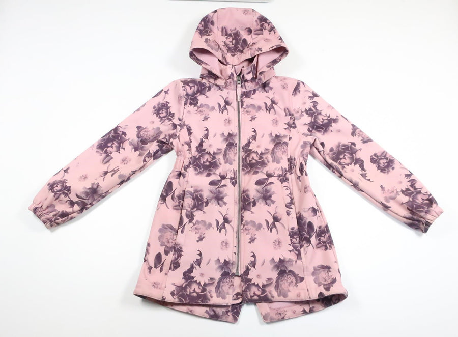 Softshell jacket/long coat from Name It - Size 128 - Pink