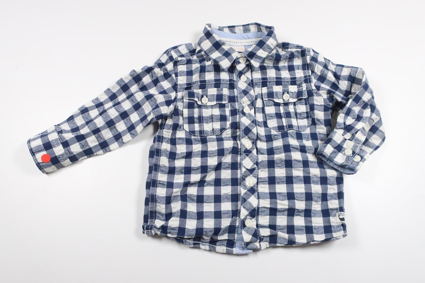 Checked shirt from Lindex - Size 80 - Navy blue