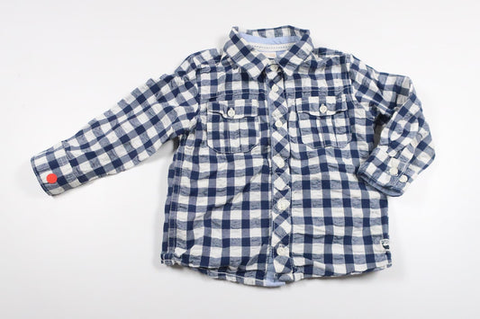 Checked shirt from Lindex - Size 80 - Navy blue