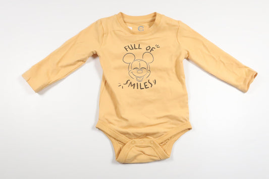Bodysuit with Mickey Mouse from Cubus - Size 62 - Yellow
