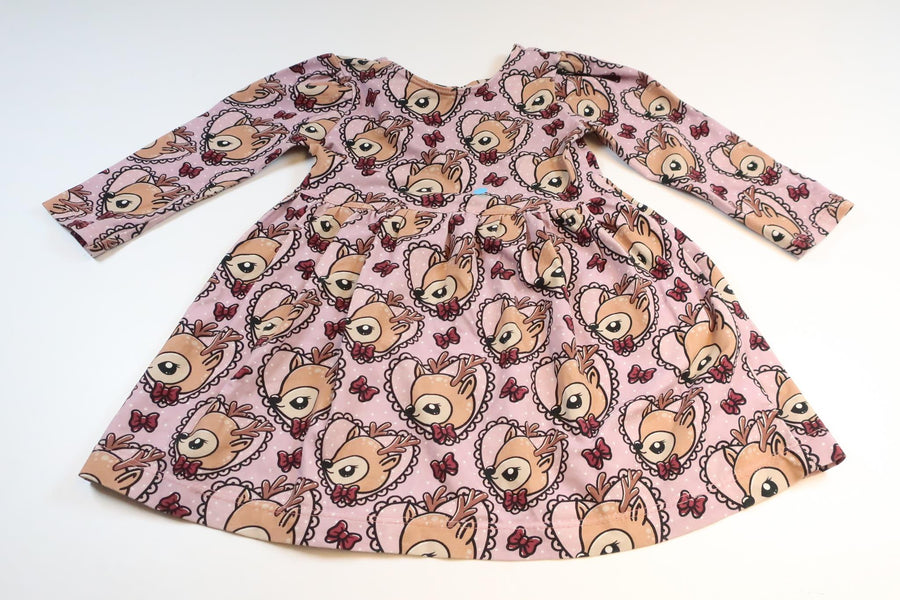 Dress with reindeer from Unknown - Size 104 - Pink