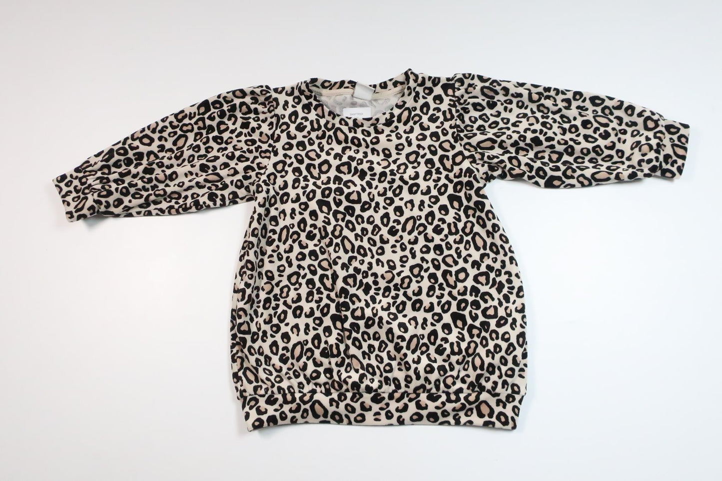 Leopard-print velour dress from Lindex - Size 92 - Off-white