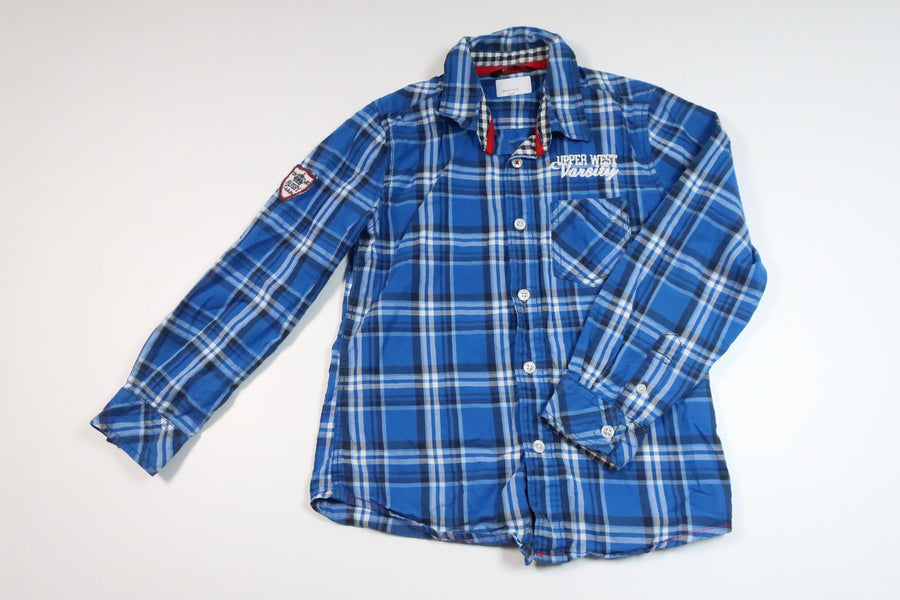 Checked shirt from Lindex - Size 128 - Blue