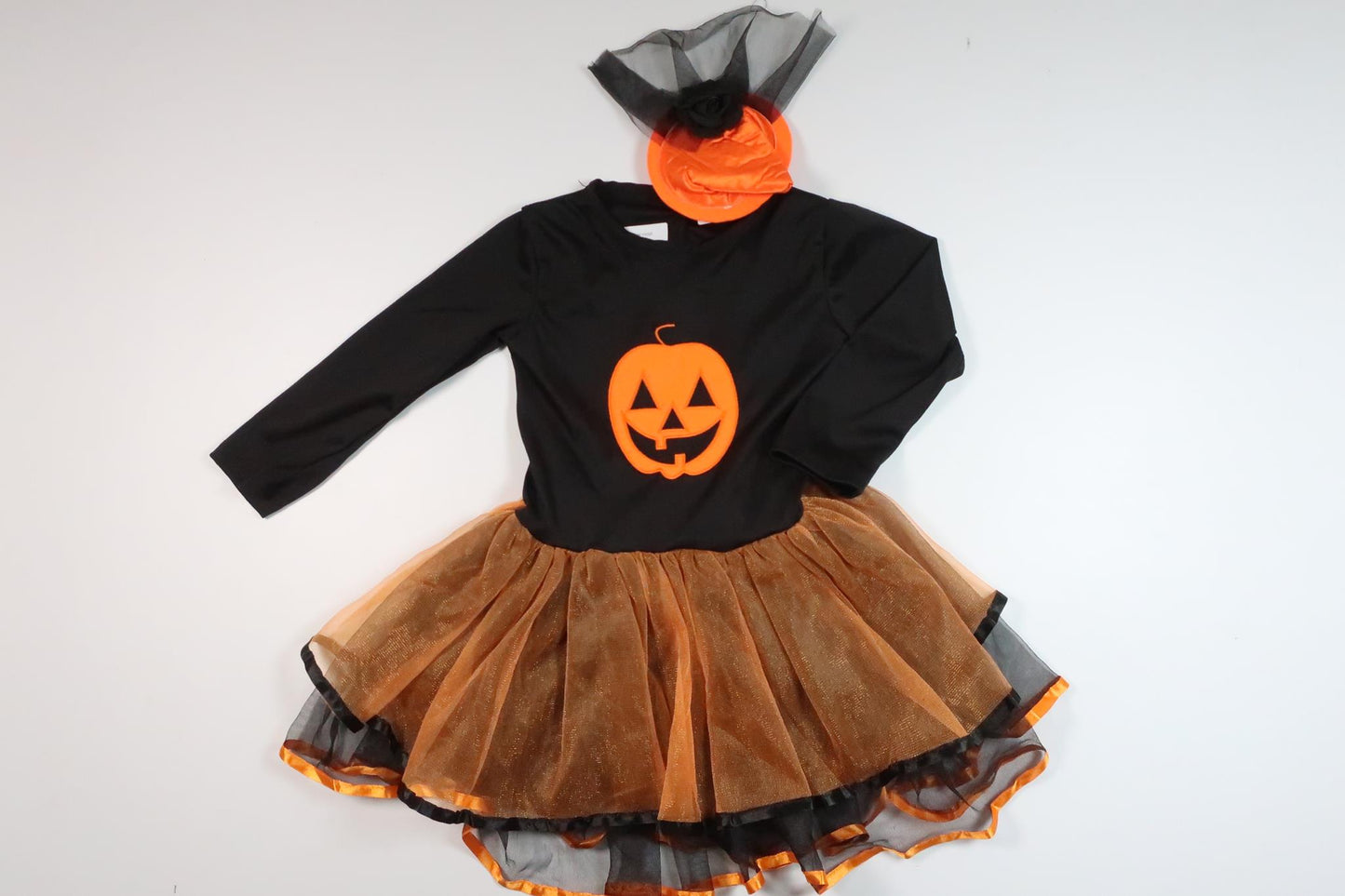 Tulle dress "Pumpkin" with matching hat from Rusta - Size 92/98 - Black