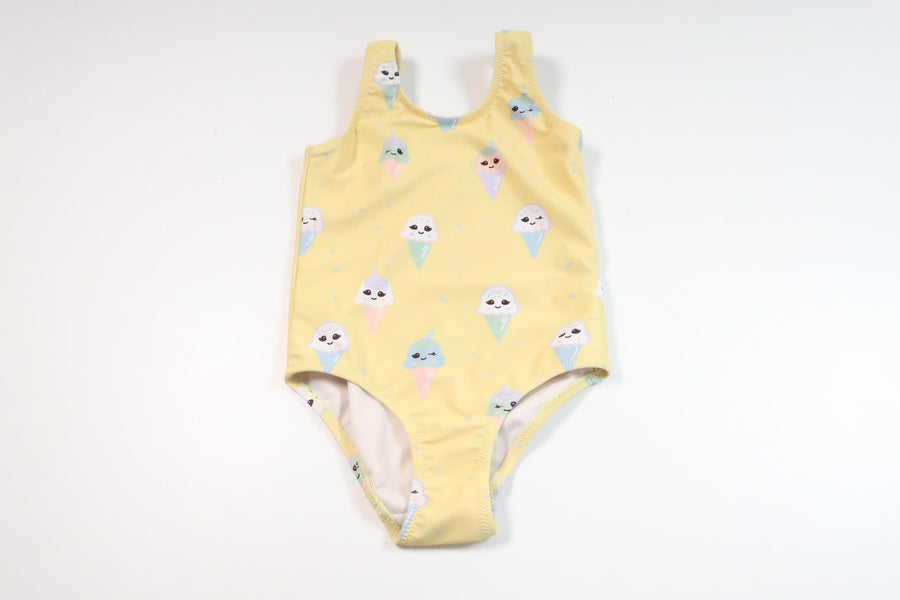 Swimsuit with ice creams from Unknown - Size 98/104 - Yellow
