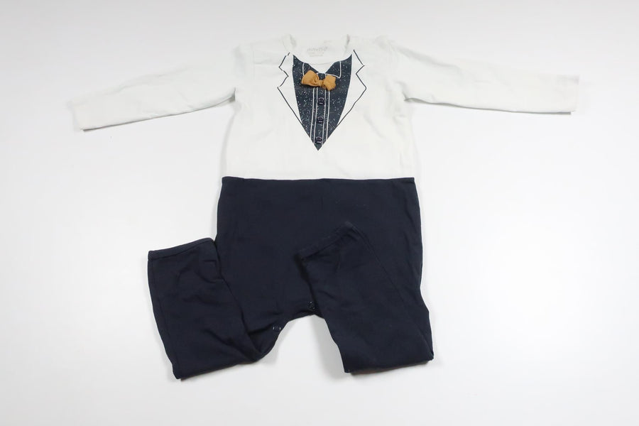 Jumpsuit with bow tie from Minymo - Size 86 - White