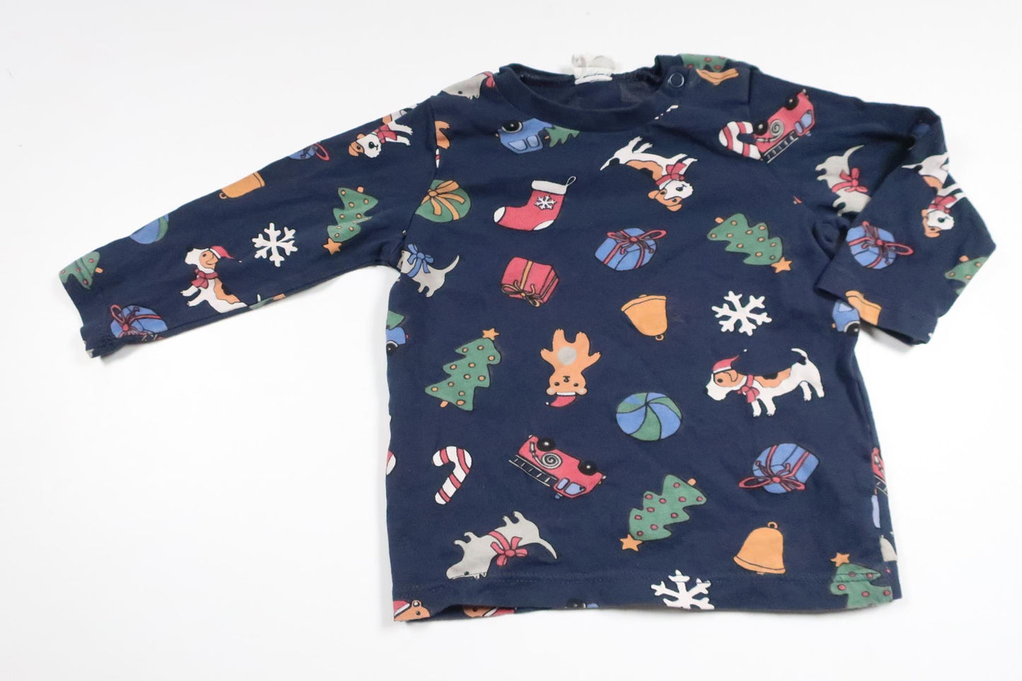 Sweater with Christmas motif from H&M - Size 68 - Navy blue