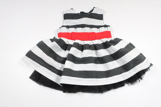 Striped party dress from Kappahl - Size 74 - White