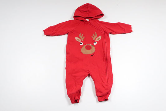 Jumpsuit with Rudolph/Christmas motif from Kappahl - Size 62 - Red