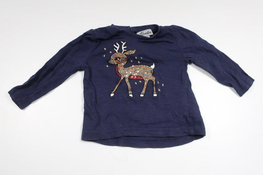 Sweater with Rudolph/Christmas motif from Sweetie - Size 74 - Navy blue