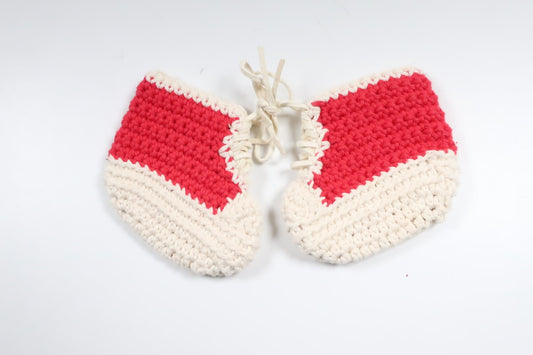 Hand-knitted booties from Unknown - Size 56/62 - Red