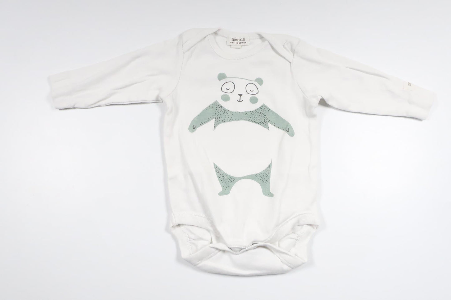 Bodysuit with panda from Newbie Limited Edition - Size 62 - White