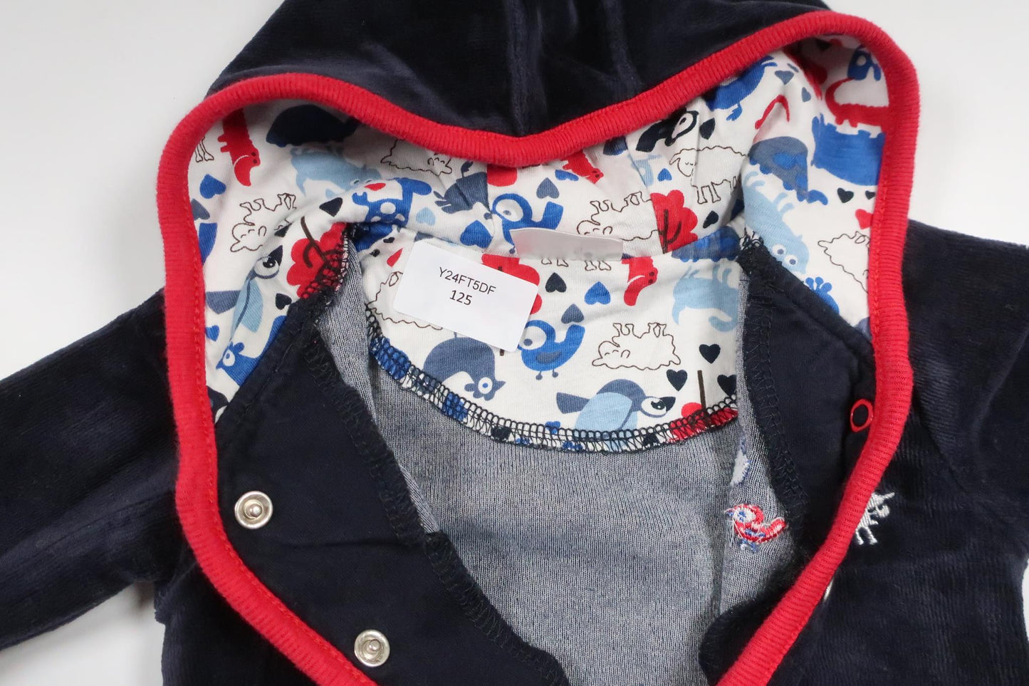 Fleece hooded jacket from Newbie - Size 56 - Navy blue
