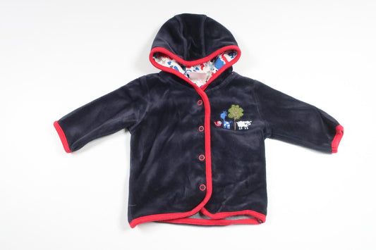 Fleece hooded jacket from Newbie - Size 56 - Navy blue