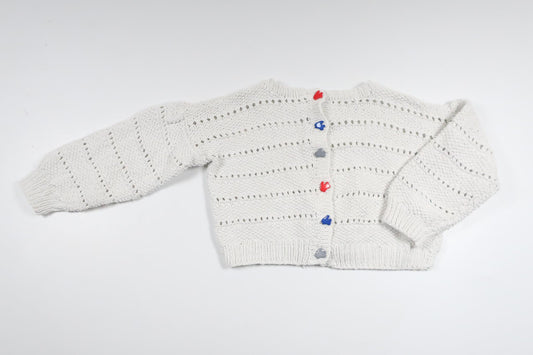 Hand-knitted cardigan from Unknown - Size 86 - White