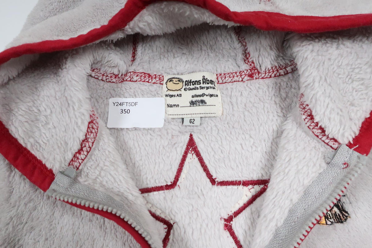Fleece hooded jacket from Alfons Åberg - Size 62 - Grey