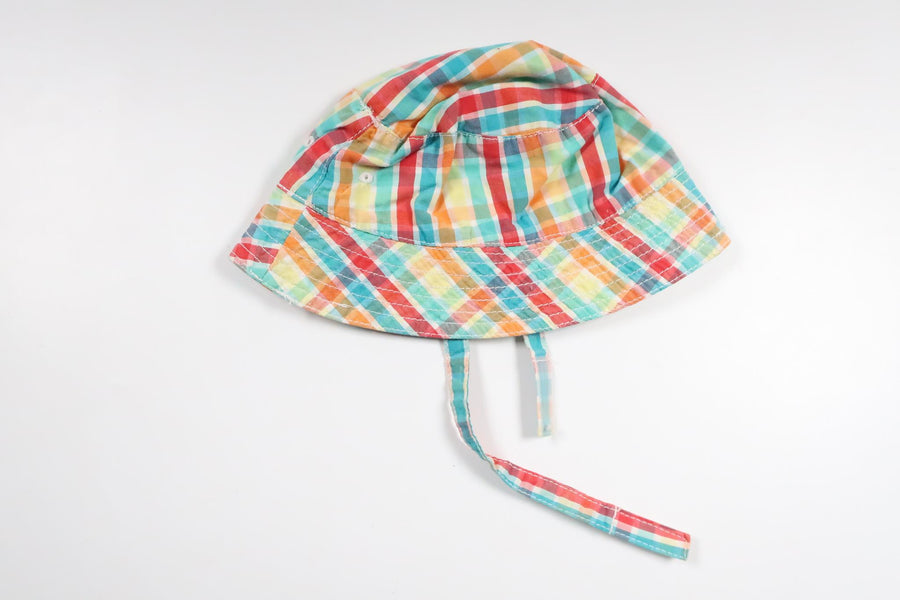 Checkered sun hat from ICA I Love Eco - Size 80/86 - Multi