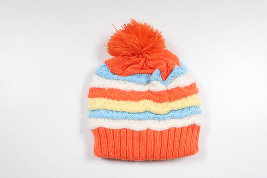 Hand-knitted hat from Unknown - Size 56/62 - Orange