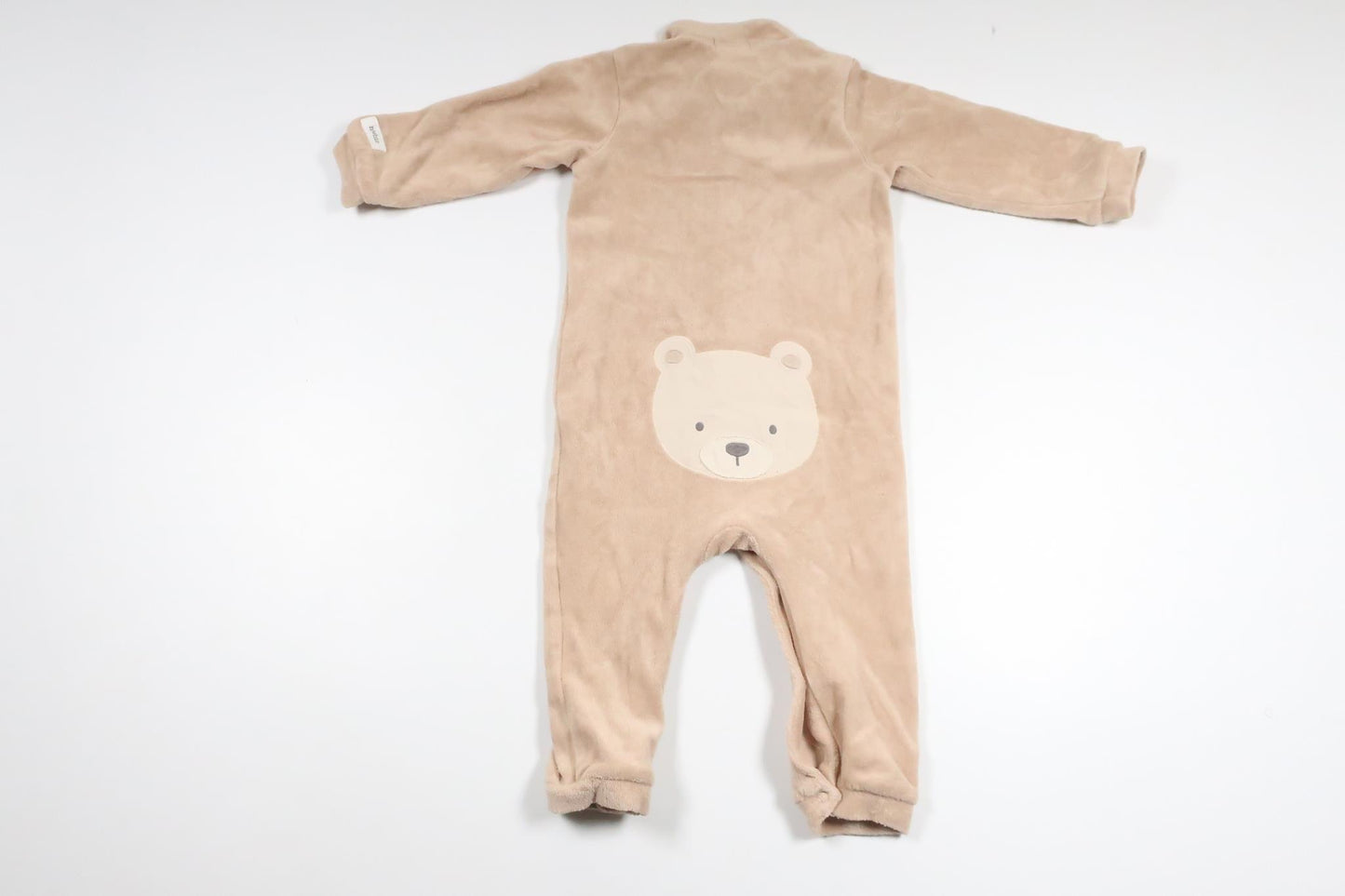 Jumpsuit with teddy bear in terry from Newbie - Size 74 - Beige