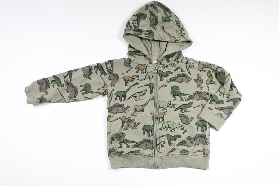 Hooded jacket with dinosaurs from Åhléns - Size 86 - Green