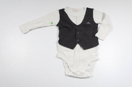 Bodysuit with built-in vest from Lindex - Size 74 - White
