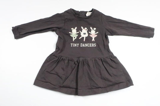 Dress with rabbits from Kappahl - Size 62 - Grey