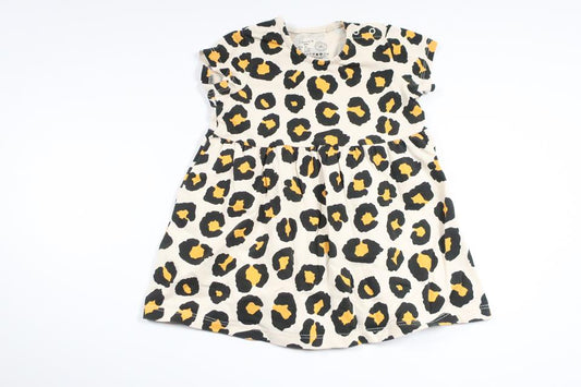 Leopard print dress from Lindex - Size 68 - Beige